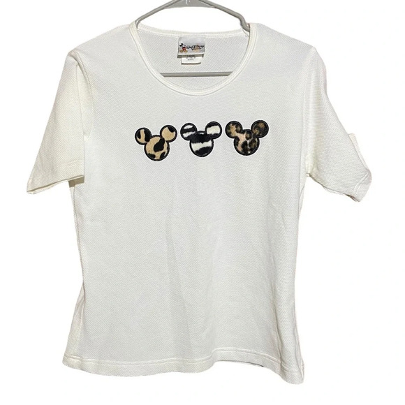 Vintage Disney World Animal Print /‎ Animal Kingdom Mikey Heads Size Large - Picture 1 of 5